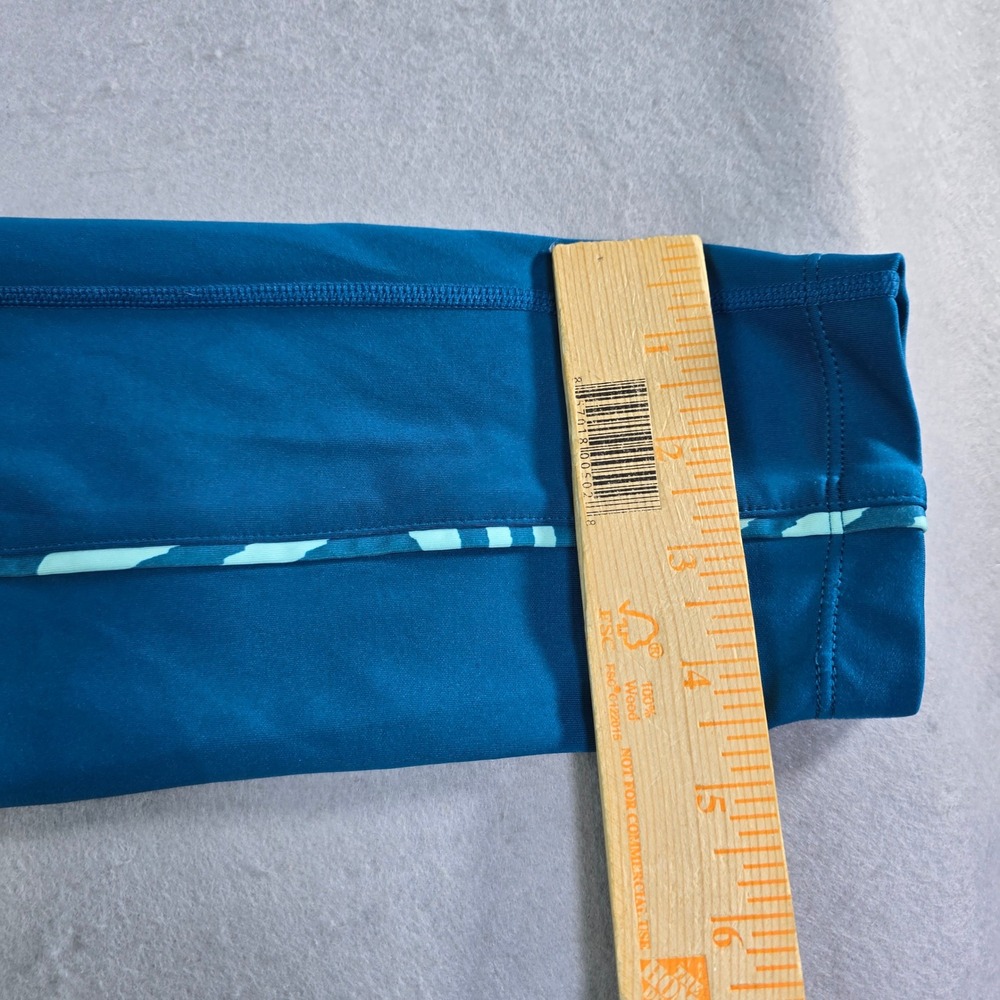 Nike Dri-FIT Leggings Girls XL Blue Teal Zebra‎ Stripe Tight Fit Dance Gym Track - Picture 9 of 9